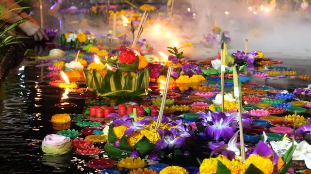 Loy Krathong Festival (Festival of Lights) in Thailand