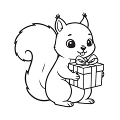 Chipmunk coloring pages coloring book Christmas 