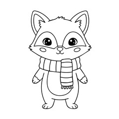 Fox Christmas coloring pages coloring book 