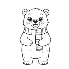 Christmas bear coloring pages coloring book 