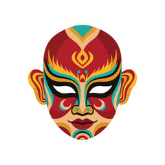 Obraz premium Traditional decorative balinese mask for cultural performance costume accessory