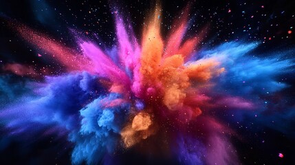 Explosion of vibrant colors in a dynamic burst, perfect for adding energy and excitement to your designs