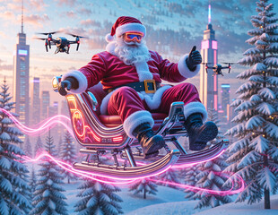 Santa's Futuristic Sleigh Ride