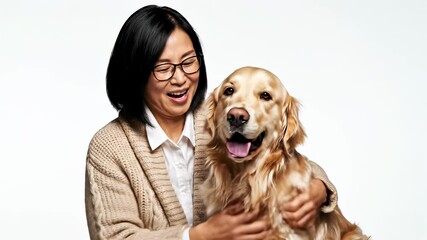 Woman embracing dog in warm moment, capturing concept of unconditional love and loyalty, perfect for advertising pet related products or services promoting human animal bonding.