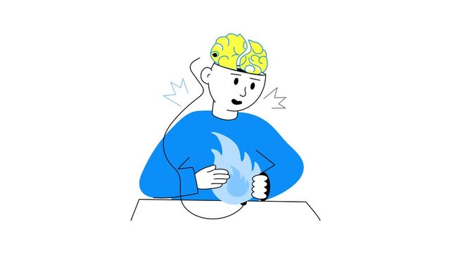 Get this amazing sketchy animated illustration of nervous breakdown