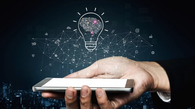 AI innovation with neural network and digital transformation. AI innovation drives automation, powers ideas, AI innovation enhances SEO, and AI innovation enables global connection. Marrow