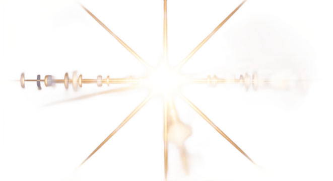 Abstract Luminous Cross with Fluid Organic Shapes and Bright Central Light on Green Background