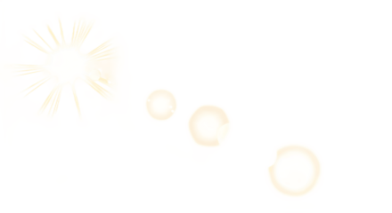 Abstract glowing light explosion with ethereal orbs on dark green background. Luminous digital graphic featuring dynamic light rays.