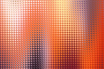 Warm abstract textured surface with a gradient of grid pattern
