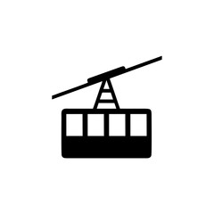 Cable car icon vector design sign public information symbols standard ISO 7001