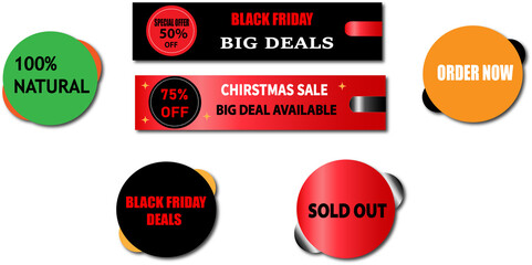 Black Friday deals Christmas sale order now natural product special offer big deals sold out vector