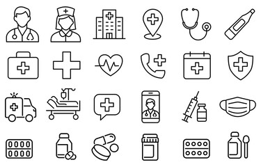 set of medical icons