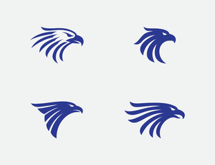 eagle head logo abstract design illustration