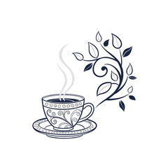 cup of coffee with steam
