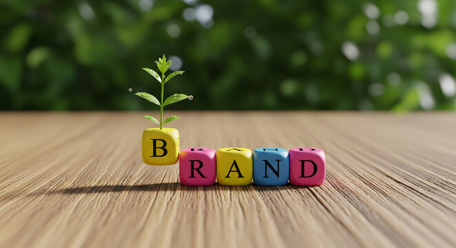 Grow your brand identity with this sprouting concept, build a successful brand image for your business with a thriving innovative company growth strategy