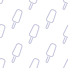 ice cream seamless pattern isolated on transparent background.