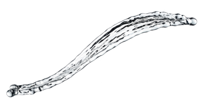 Blue water splash a dynamic sshaped splash of water