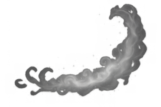 Wispy grey smoke or steam flowing with swirling transparent abstract fog effect, vapor cloud element - Powered by Adobe