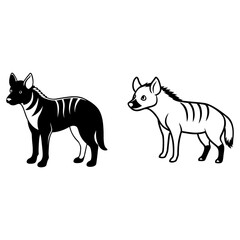 Black and White Zebra Animal Vector Illustration