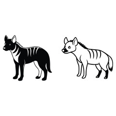 Black and White Zebra Animal Vector Illustration