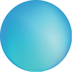 マットな円のイラストブルー