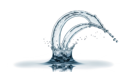 Blue water splash a powerful arching splash of water erupting from a surface, captured in motion