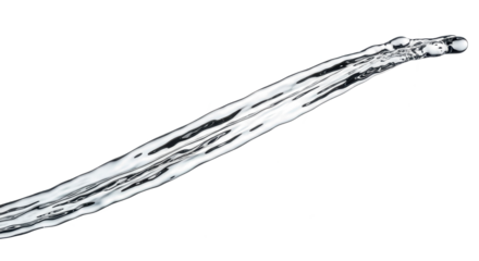 Blue water splash a stream of clear water splashing diagonally upwards