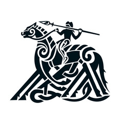 Scandinavian warrior symbol vector illustration