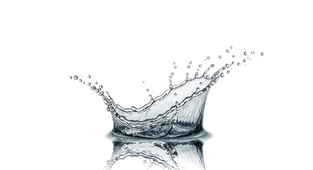 Blue water splash a graceful water splash crown shape with droplets