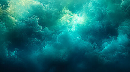 Dark Green Blue Glowing Gradient Background with Noise Texture | Webpage Header Banner Design | Abstract Digital Art for Website, Technology, and Social Media