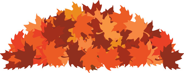 Red Orange Maple Leaf Piles Collection