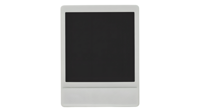 Modern white smartphone with blank screen isolated on transparent background