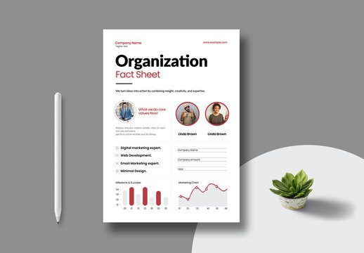 Organization Fact Sheet Template Layout