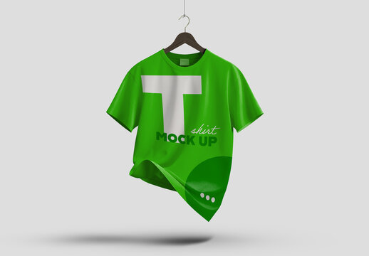 New Style Wood Hanger T Shirt Mockup