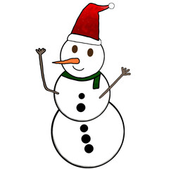 snowman with red hat