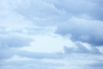 Beautiful view of sky with fluffy clouds