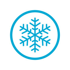 Snowflake icon isolated on transparent background