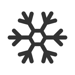 Snowflake icon isolated on transparent background