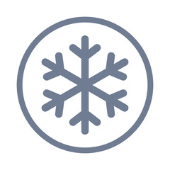 Snowflake icon isolated on transparent background