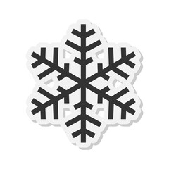 Obraz premium Snowflake sticker icon isolated on transparent background