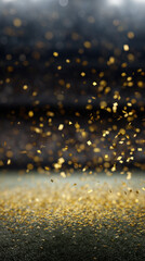 Naklejka premium Golden confetti final whistle stadium celebration victory sports