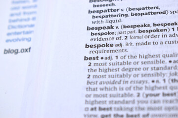 Fototapeta premium Close Up Of English Dictionary Page With Word - bespoke