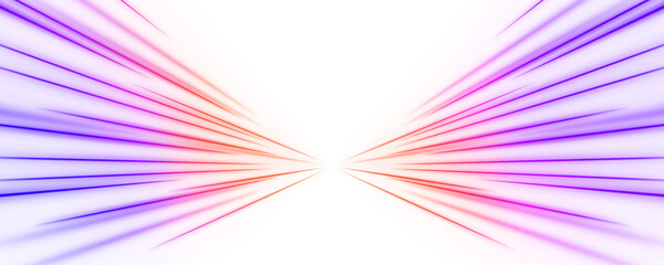 Neon light trails with bokeh particles swirl across a transparent background, creating dynamic motion and elegant digital energy. Perfect for futuristic tech designs.