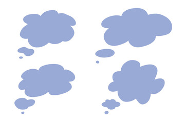 Set of hand drawn speech bubble Blank empty message box Textbox frame for banners, price tags, stickers, design