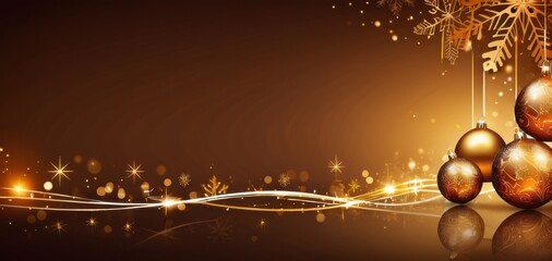 golden christmas ornaments festive background banner concept of retail marketing luxury