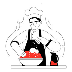 Kneading bread dough for soft and fresh bread PNG File On Transparent Background