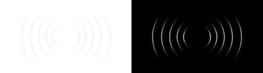 Png PNG Overlay of Blue Sound Waves with Transparent Background