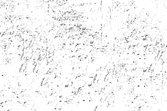 Gray grunge background on transparent PNG overlay image. Abstract torn design with dirty vintage rough and cracked texture.