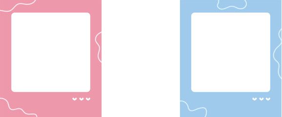 cute polaroid paper with blank screen