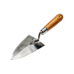 Polished steel trowel for applying lime plaster in decorative finishes isolated on transparent White background png